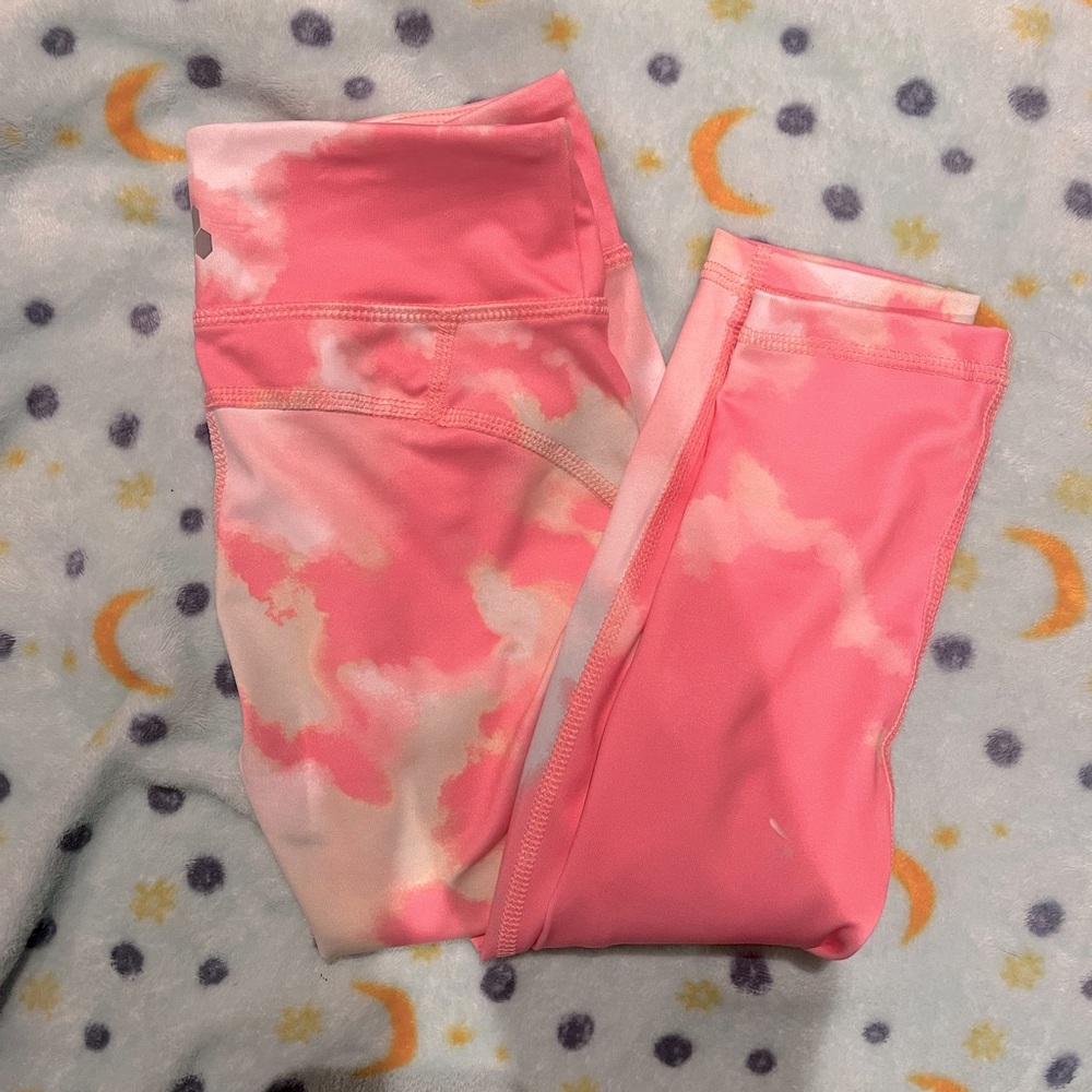 Tek Gear Pink and White Cloud Leggings